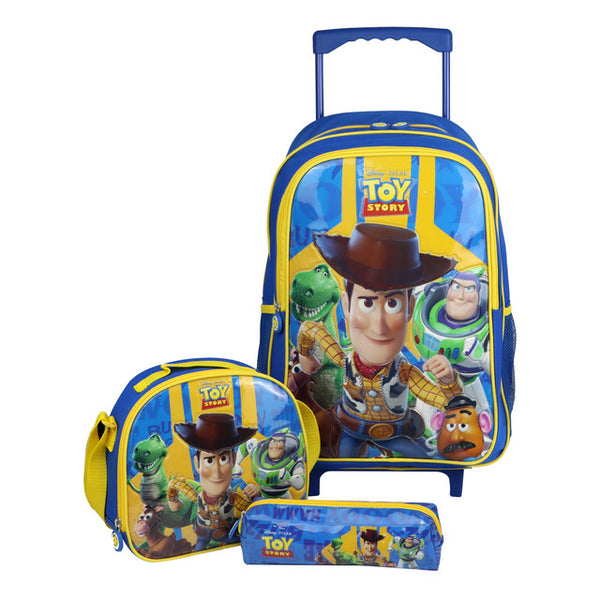 3-in-1 Set Toy Story Boys' School Trolley Bag 18"