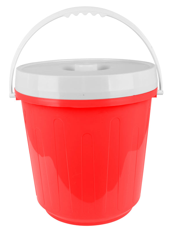 Bucket with cover Small Red  And White
