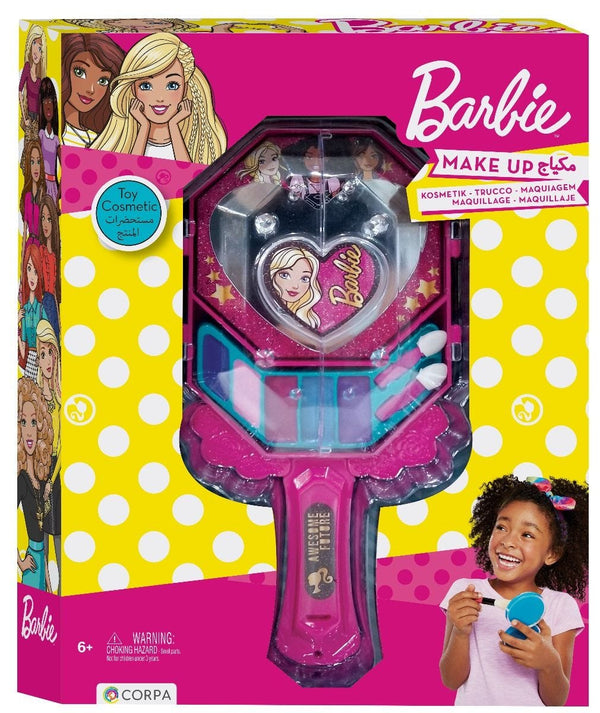 Barbie Hand Mirror With Cosmetics In A Box | Multicolour