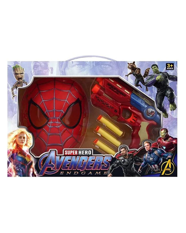 Toy Avengers Superhero Avengers Spiderman Mask & Gun