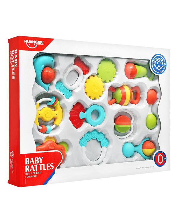 Baby Rattles 12 Pcs Soft Teethers