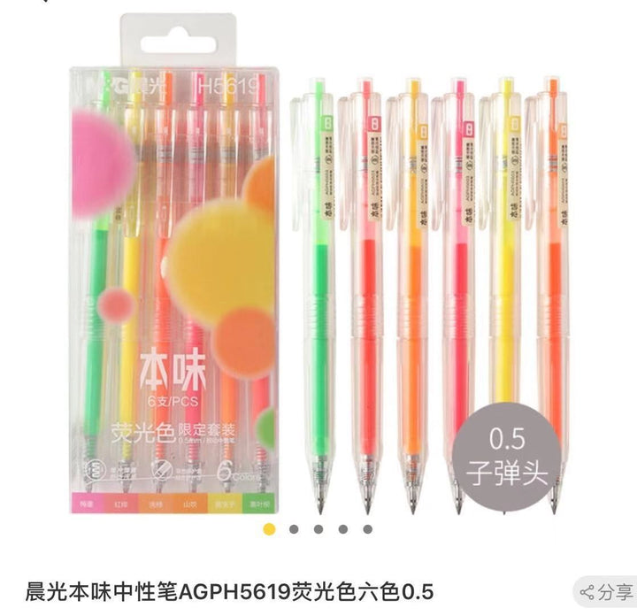 <p>
The M&G Chenguang Original Flavor Gel Pen Fluorescent - No:AGPH5619 is an excellent choice for your writing needs. Made of high quality materials, it features a round pen holder that makes writing smooth and colorful. The details are bright in color, the ink is evenly discharged, and the writing is smooth and preserved for a long time. The non-fading design adopts a press design, and the pen tip is retracted in the pen when not in use, effectively protecting the pen tip. It also features fluorescent bri