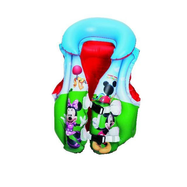 <p>
The Bestway MICKEY SWIM VEST - 51cm - No:91030 is the perfect life jacket for your little one. Made of high quality, ultra-flexible plastic material, this swim vest is designed for children from 3-5 years of age or younger than 30kg. The material is super soft and will not fade over time, letting your little one play and swim in bright, vibrant colors. The vest is equipped with a smart way valve which helps to keep the vest inflated and prevents any steam from leaking out. Two seat belts are also includ