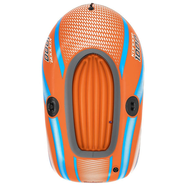 <p> 
The Bestway Inflatable Boat Kondor 1000 Raft 149*85cm - No:61136 is the perfect way to get the family together to explore the great outdoors. This sturdy and safe inflatable boat is made of high quality materials and features an inflatable floor for extra comfort and oar clasps for added stability. It includes a front tow rope for easy transport and added safety, with an interlocking quick release valve to make sure your boat stays inflated during use. This raft is designed with kids and parents in min