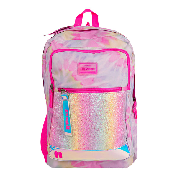 Glitter Tie Dye Pause Backpack 19"