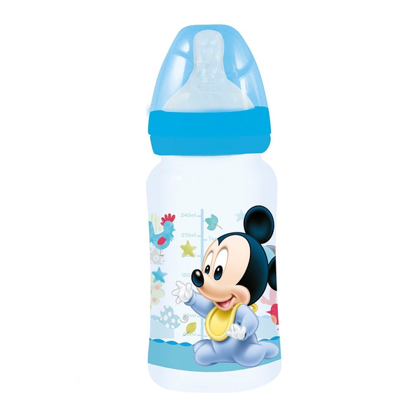 Mickey Stor Baby 240 ML Bottle Silicone Teat 3 Positions