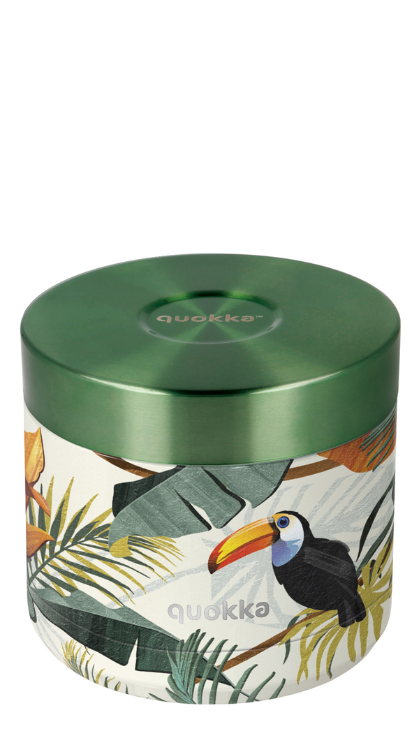 Quokka Thermal Stainless Steel Food Jar Tropical 600 Ml - Whim Collection