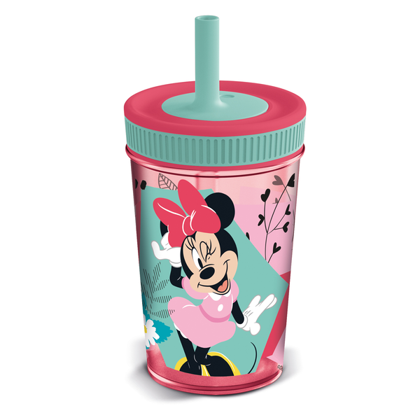 Stor Minnie Leakproof Silicone Straw Tumbler 465 ML