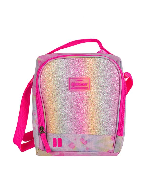 Glitter Tie Dye Pause Insulated Lunch Bag