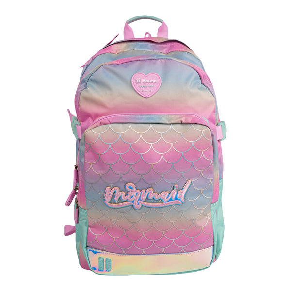 Mermaid Pastels Pause Backpack 19"