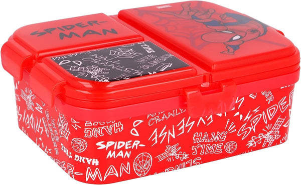 Xl Multi Compartment Spiderman Rectangular Lunch Box