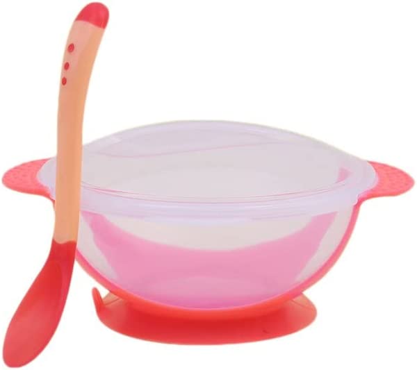 True Feeding Bowl with Lid and Spoon | Red