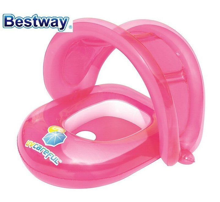 <p> 

The Bestway UV Careful Baby Care Seat Inflatable Infant Float Lounge - No:34091 is the perfect addition to any poolside gathering. Made from high quality 0.20mm plast material, this comfortable lounge seat is designed with detachable sun shade and smooth leg holes, allowing your little one to relax and enjoy the water while staying safe. The 31.5" x 33.5" (80cm x 85cm) inflated size is suitable for children aged between 1-2 years old. The 8 ga. (0.20mm) vinyl and color box packaging offer great durabi