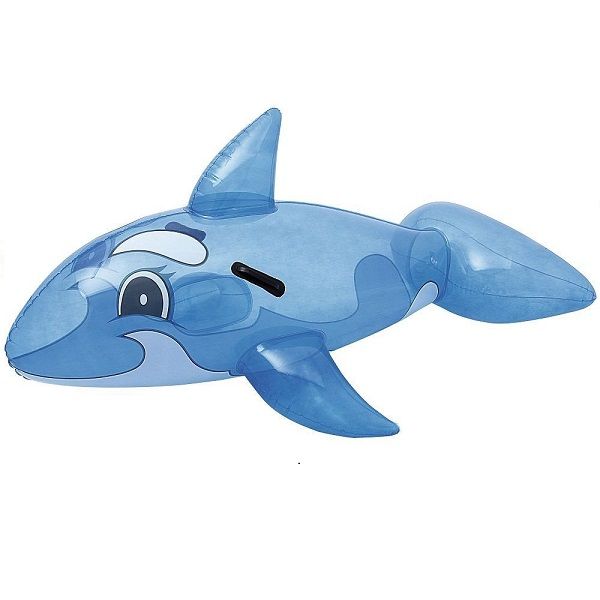 <p>
This Bestway Transparent Shark Rider is a great fun for your kids in the pool. It is made from high quality pre-tested vinyl for durability and strength. It has heavy-duty handles for safety and stability and safety valves for quick inflation and deflation. The repair patch included makes it easy to repair any punctures. This rider is available in a variety of fancy shapes and unique designs and offers an affordable price. It can hold up to two people and has a maximum weight capacity of 120 kg. The dim