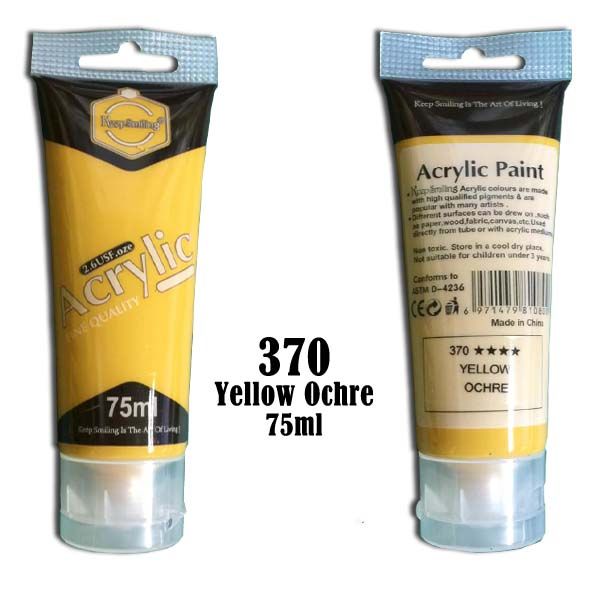 <p>
Make your artwork stand out with the Keep Smiling Acrylic Paint Tube 75 mL! This high-quality paint is formulated with French advanced technology and equipment and inward raw material, giving you excellent brightness, fineness, smoothness, good transparency, and waterproof results. The original color will never be dissolved in repeated painting, meaning that your artwork will only become more vibrant with time. The paint is also easy to preserve and will never crack, giving you professional-grade result