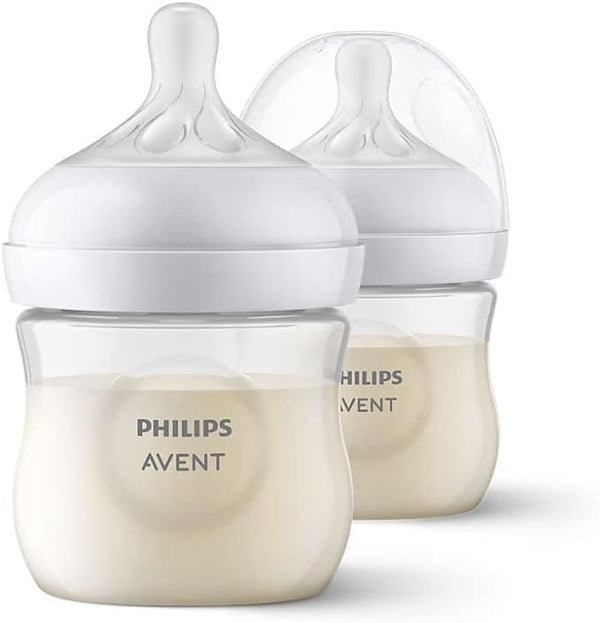 Philips Avent Natural Bottle Response (0M+) 125ml- 2 Pack | Transparent