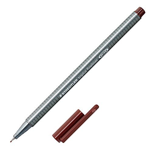 <p> 
Staedtler TRIPLUS 334-76 Dark Brown FINELINER PEN is the perfect pen for sketching, writing, and drawing. This pen features a slim, lightweight design with a 0.3mm superfine metal-clad tip for precise and smooth writing. The ergonomic hexagonal-shaped barrel provides for fatigue-free writing and drawing. The dry-safe feature allows for several days of cap-off time without ink drying out, making it perfect for on-the-go projects. The acid-free ink is perfect for sketching and drawing, ensuring a vivid a