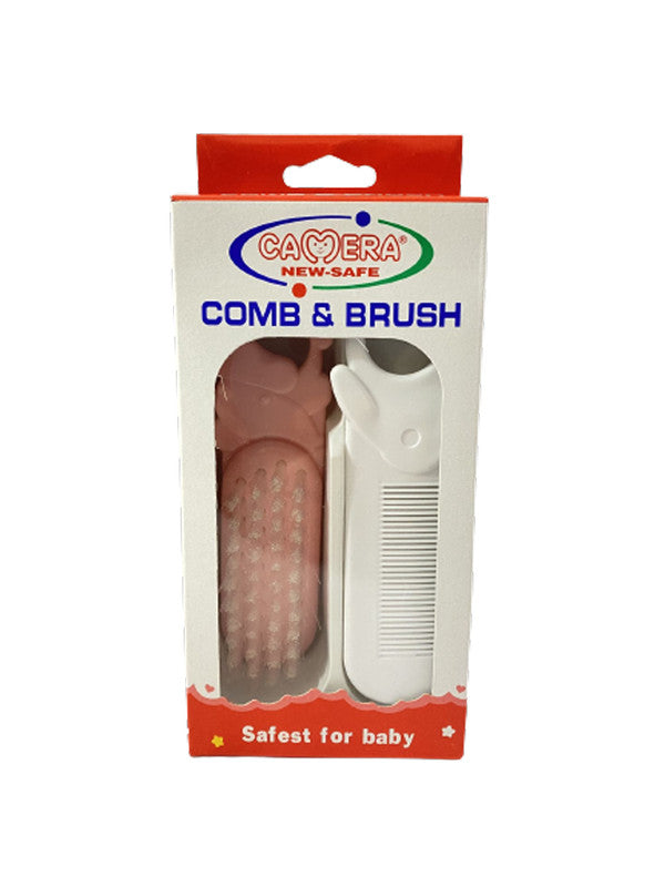 Camera Comb & Brush Baby Pink
