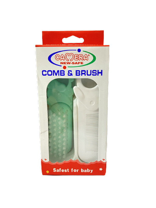 Camera Comb & Brush Baby Green 2Pcs