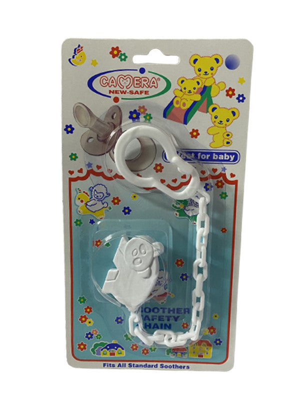Camera Chain Soother Baby | White
