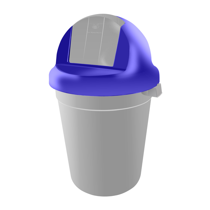 Garbage bin with Swing lid 100 liters Blue And Gray