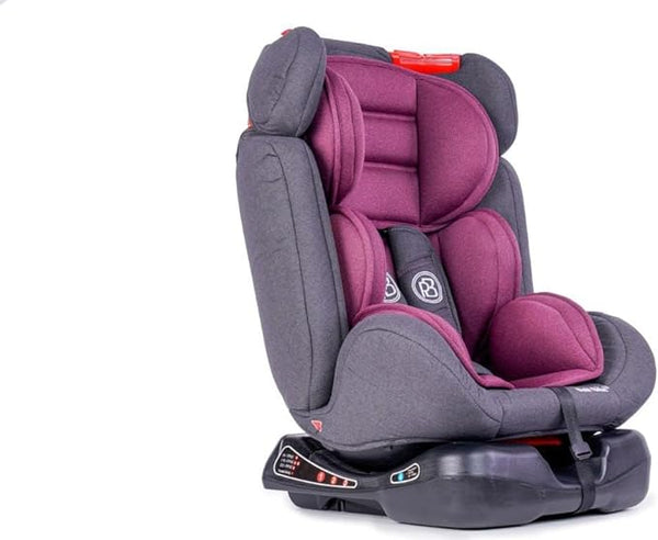betit bebe Baby/Kids 4-in-1 Car Seat - 4 Position Recline 5-Point Safety Harness – 10 Level Adjustable Headrest, 0 months to 4 years (Group 0+/1/2/3)_purple