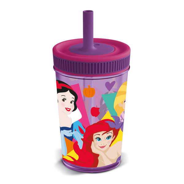 Stor Princess Leakproof Silicone Straw Tumbler 465 ML