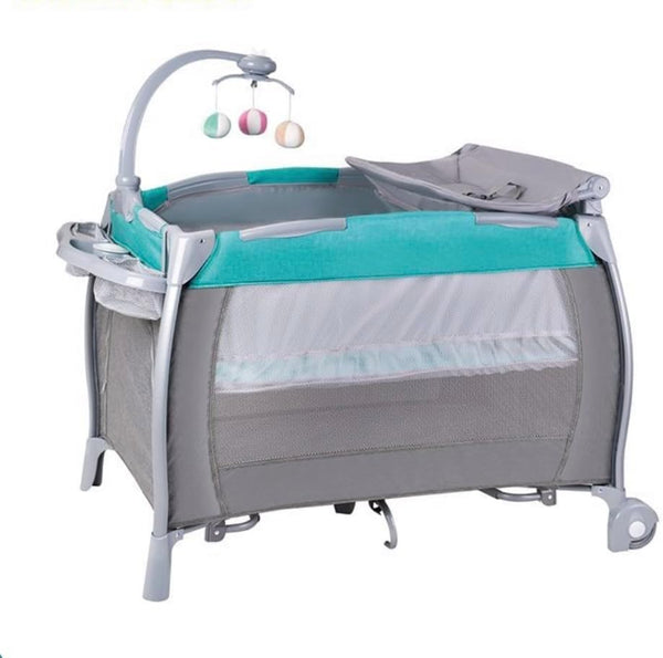 Infinity Baby Bed With Toys & Mattress | Grey