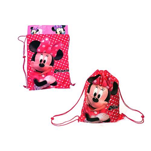 <p>

Make them feel like a part of the Disney family with the Disney Minnie Roped Backpack - 40*30cm! This stylish and functional bag is the perfect way to show your appreciation for the iconic Disney character. Made in China with high-quality materials, this 40*30cm bag has a cute shape that everyone will love. The exterior is made of a smooth, durable polyester and is printed with the adorable Minnie Mouse design. The interior is spacious and includes a padded laptop sleeve, perfect for carrying a laptop 