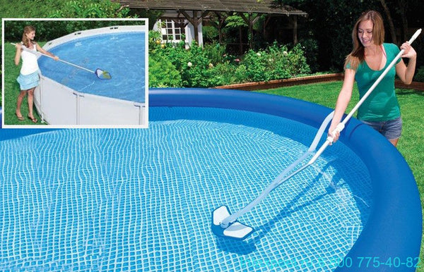 <p> 
The Bestway Pool Cleaning Kit Floor Wall Vacuum System Clean Outdoor - No:58234 is the perfect addition to any above ground pool or pool maintenance set. With this kit, you will get a powerful, yet lightweight vacuum to suck up the algae, debris, and scum lurking in your pool, as well as a 9-foot pool skimmer with a 110-inch aluminum pole and durable mesh netting to scoop up leaves and floating organics. The vacuum attaches to your filter pump and has a 19.7-foot long hose with a 1.25-inch diameter, an