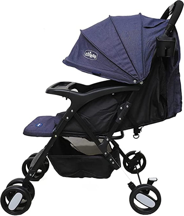 baby stroller with tray navy blue