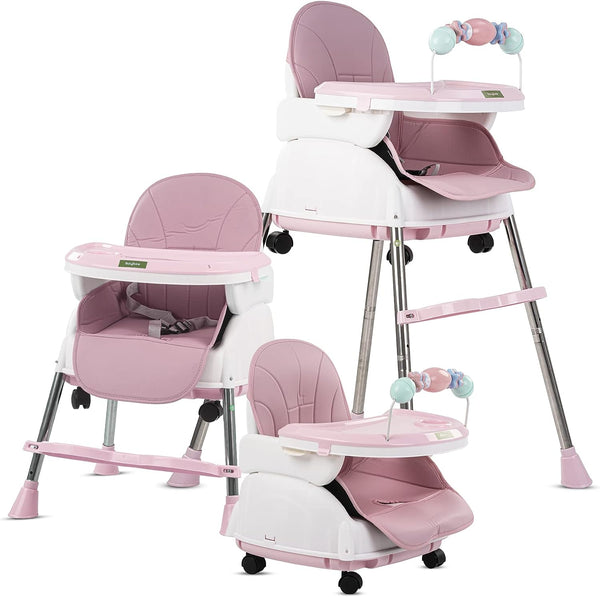Baybee 4 in 1 Nora Convertible High Chair for Kids (Pink)