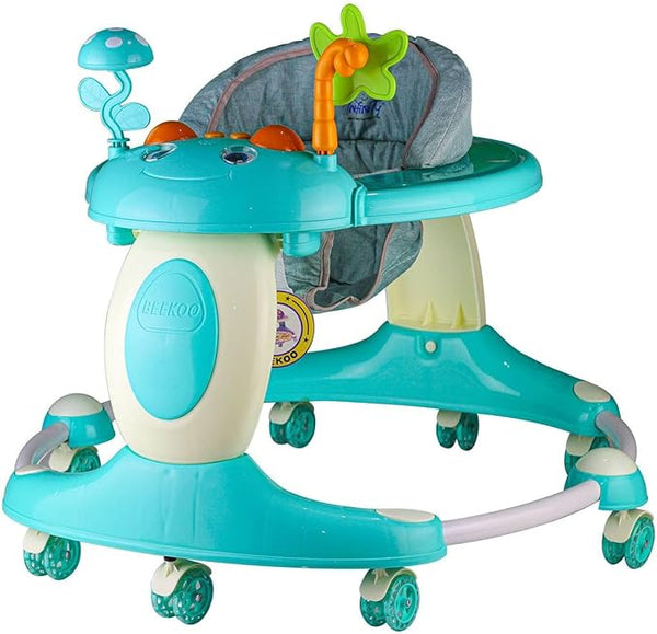 Baby Walker Baby Walker Can Be Used As Baby Feeding Chair Include Music Different Tones Enhance Your Baby's Hearing Sense For Children With 360 Degree Wheel, Baby Push Walker (blue)