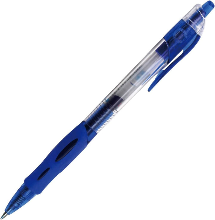 <p>
The M&G Chenguang R5 Retractable Gel Ink Ball Pens are the perfect writing tool for both personal and business needs. These blue gel pens are designed to offer an exceptional writing experience, with a fine point 0.7mm tip that draws smooth, clean lines and a rubber grip near the tip that prevents slippage and provides a firmer grasp for greater precision in writing. The ink cartridges are refillable for extended life, and the gel ink is smear-proof once dry, water-resistant and acid-free for all your d