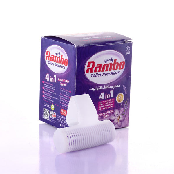 Rambo Toilet Rim Block, Lavender Scent, 3 pieces