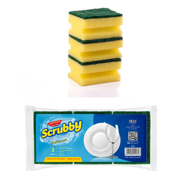 Scrubby Scouring Sponge 4cm, 3pcs (S6)
