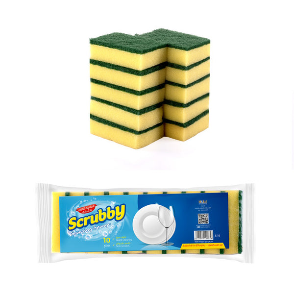 Scrubby Scouring Sponge 2cm, 10pcs (S10)
