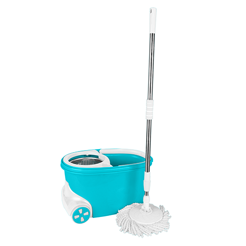 Shabah Bucket with Spin Metal Wringer Baby Blue And White