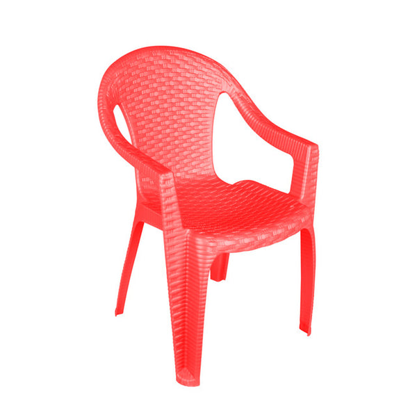 Child Chair Rattan Red