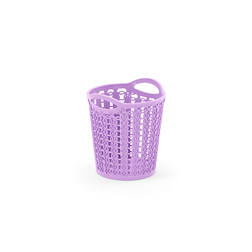 Palm Round Basket Purple