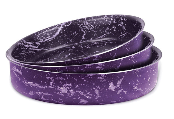 Grandi Cook Marble Round Oven tray 24-26-30 Marble Purple And Marble Purple