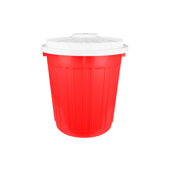 Bucket With Lid 30 L Red And White
