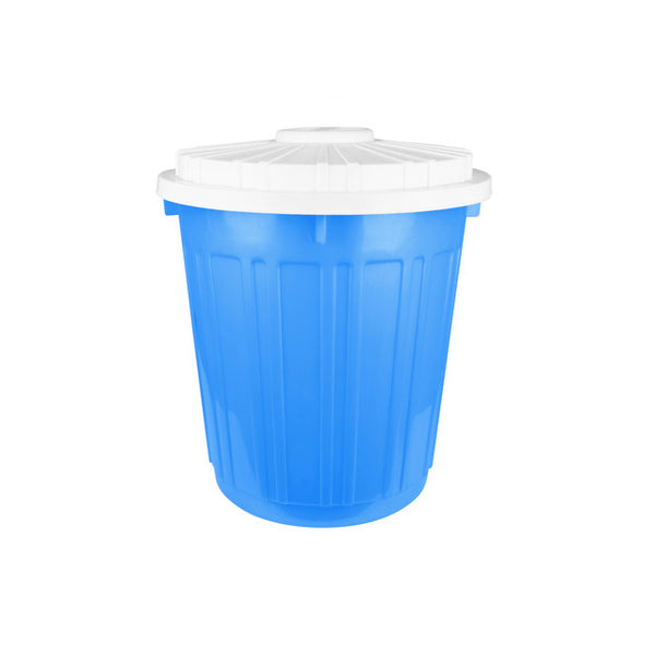 Bucket With Lid 30 L Blue And White