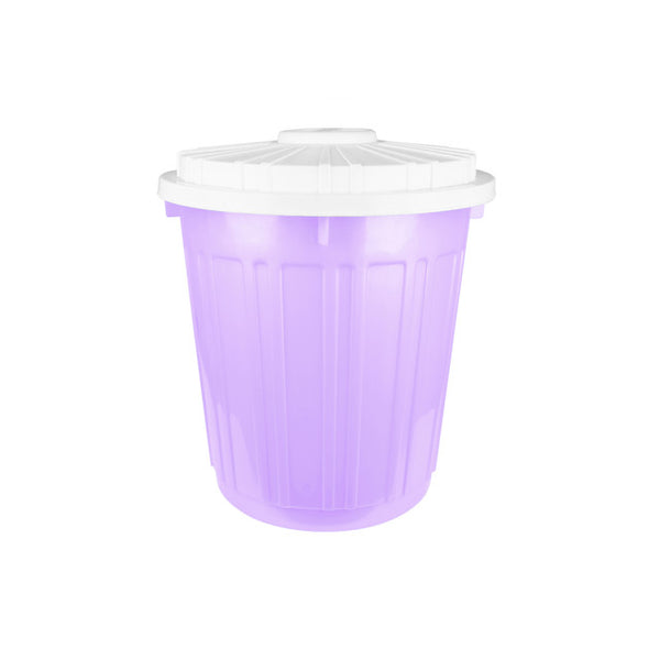Bucket With Lid 30 L Purple And White