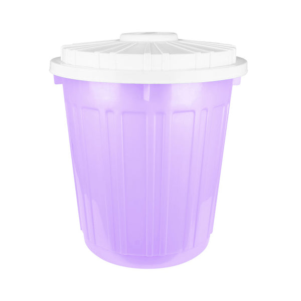 Bucket With Lid 60 L Purple And White