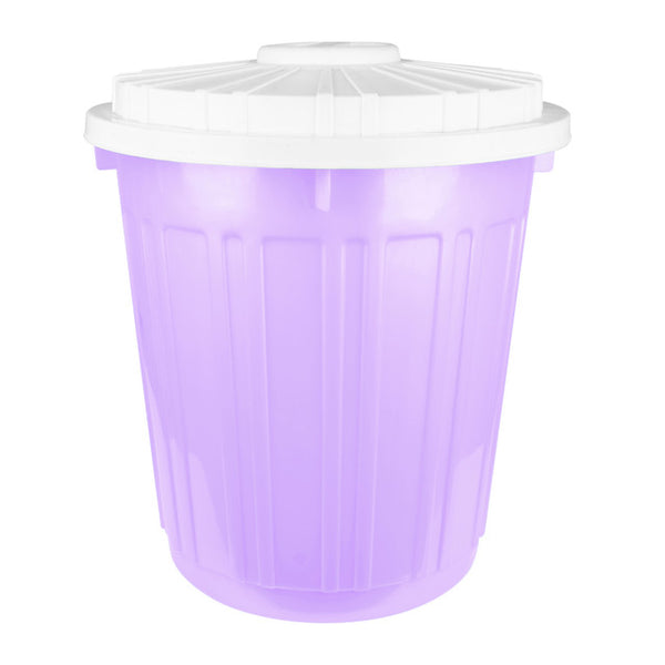 Bucket With Lid 70 L Purple And White