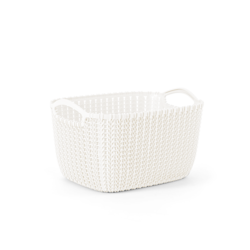Palm Bread Basket Large White