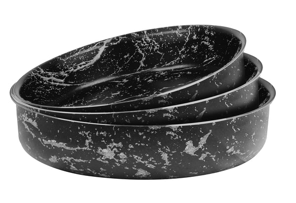 Grandi Cook Marble Round Oven tray 24-26-30 Marble Black