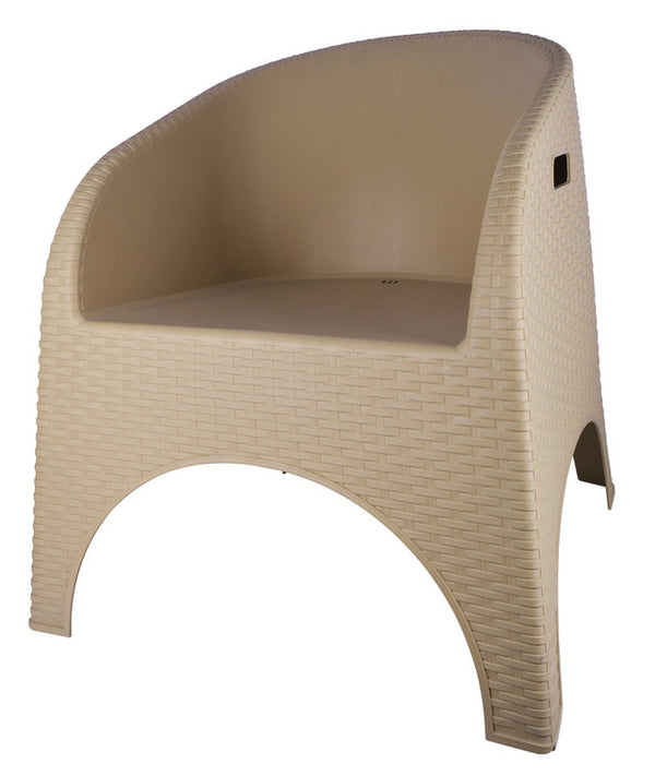New Arm Chair Rattan  Beige Cafe