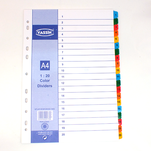 <p>

The Yassin Classic Separators 1:20 are the ideal tool for organizing your documents, notes, and other materials. These separators are made from high quality and durable materials in Egypt, making them long-lasting and reliable. With their 1:20 ratio, they are perfect for organizing documents, notes, and other materials. They are lightweight and easy to use, making them a great addition to any workspace.

These separators are perfect for students and office workers alike. They are suitable for all needs